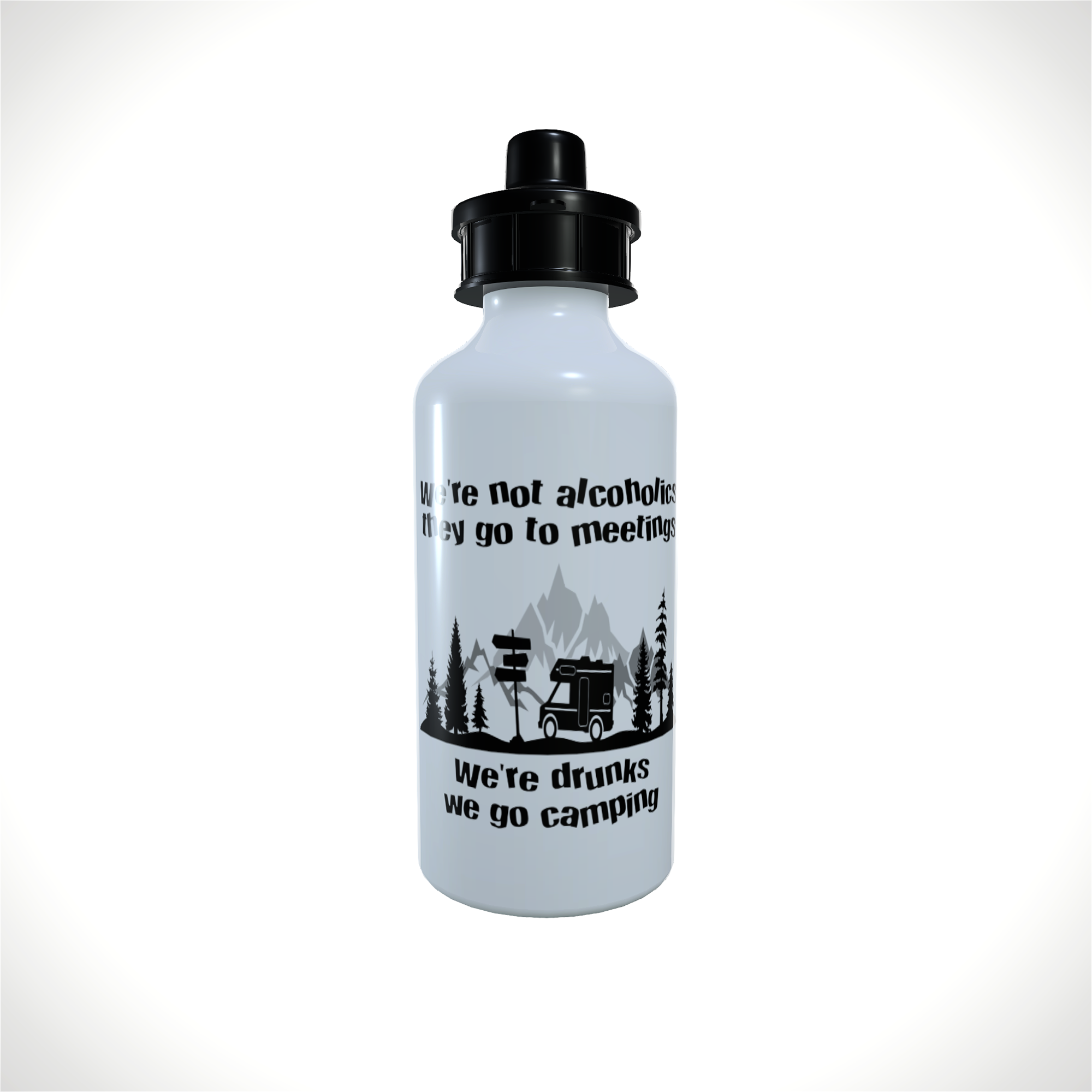 Motorhome Sports Bottle - We're Drunks We Go Camping, RV Mug